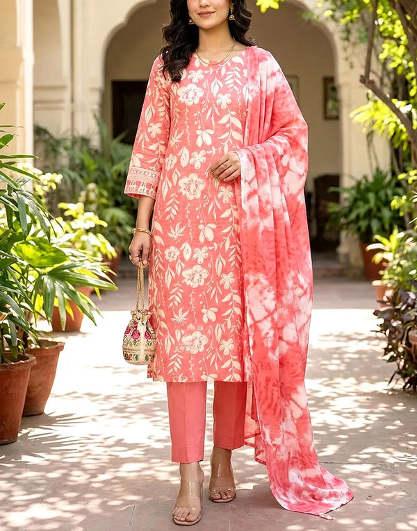 Digital Print Linen Dress — Graceful Quiet Choice
