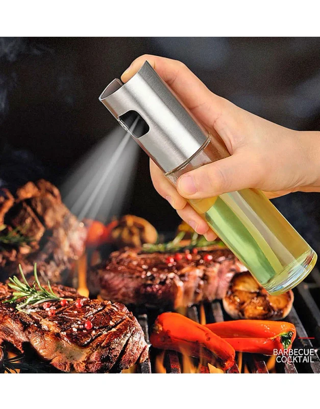 100ml edible cooking oil spray bottle healthy refillable mister - Pakistani kitchen oil control tool
