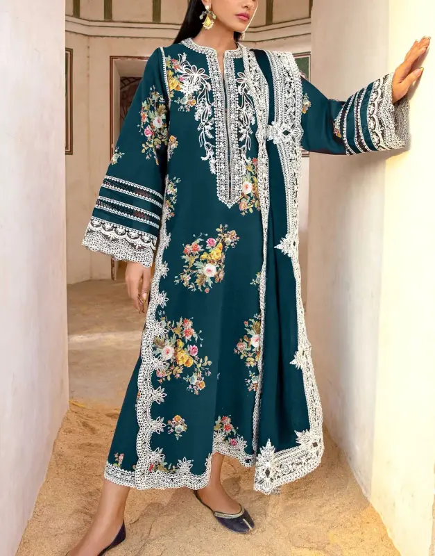 Embroidered Lawn Suit — Relaxed Everyday Pick (Statement Piece)