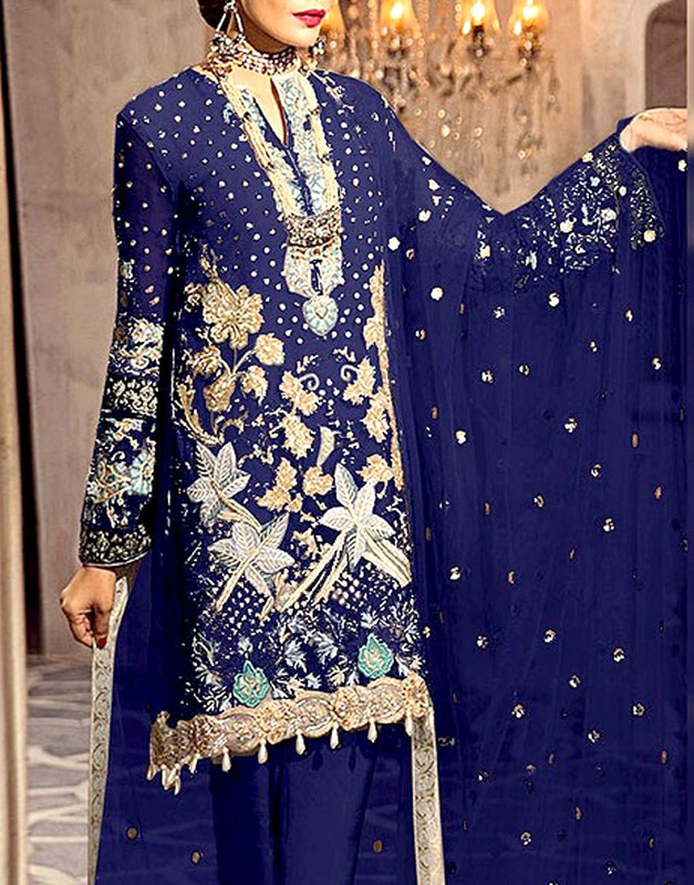 Embroidered Chiffon Suit — Graceful Quiet Choice (House Favourite)