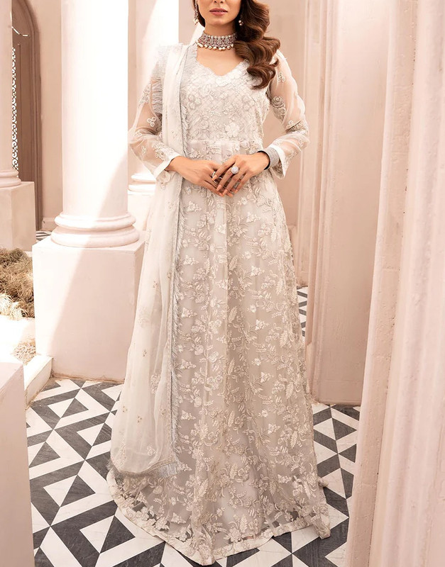 Embroidered Chiffon Suit — Polished Everyday Essential (Statement Piece)