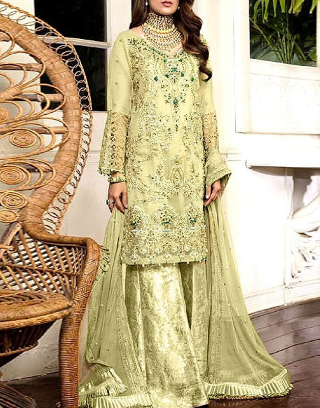 Embroidered Suit — Organza for Wedding