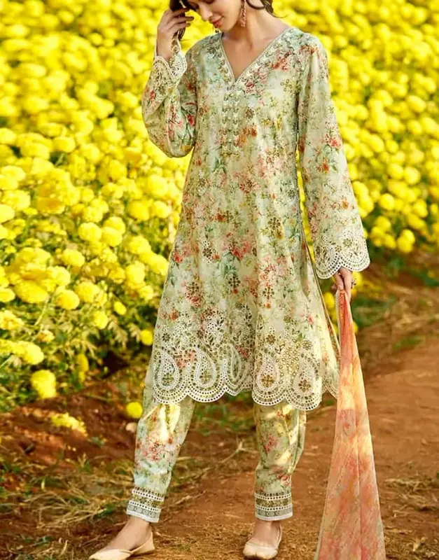 Digital Print Lawn Suit — Refined Daily Essential