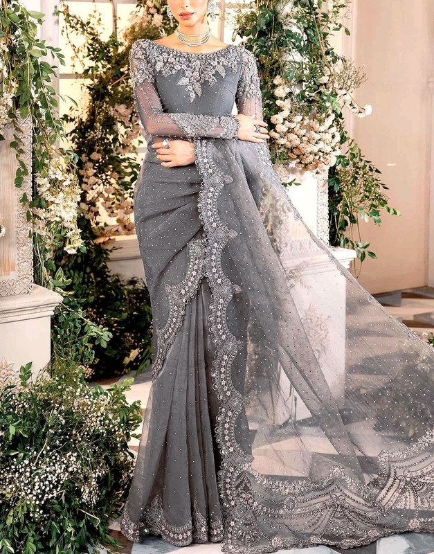 Net Saree — Embroidered Detail, Easy Wear