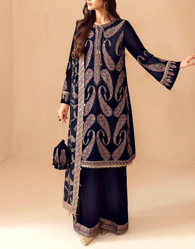 Embroidered Chiffon Suit — Elegant Easy Wear