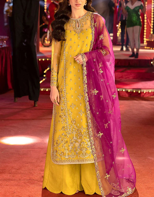 Embroidered Suit in Organza — Elegant Quiet Choice