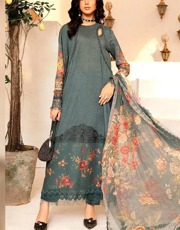 Embroidered Chiffon 3-piece Suit — Elegant Quiet Choice