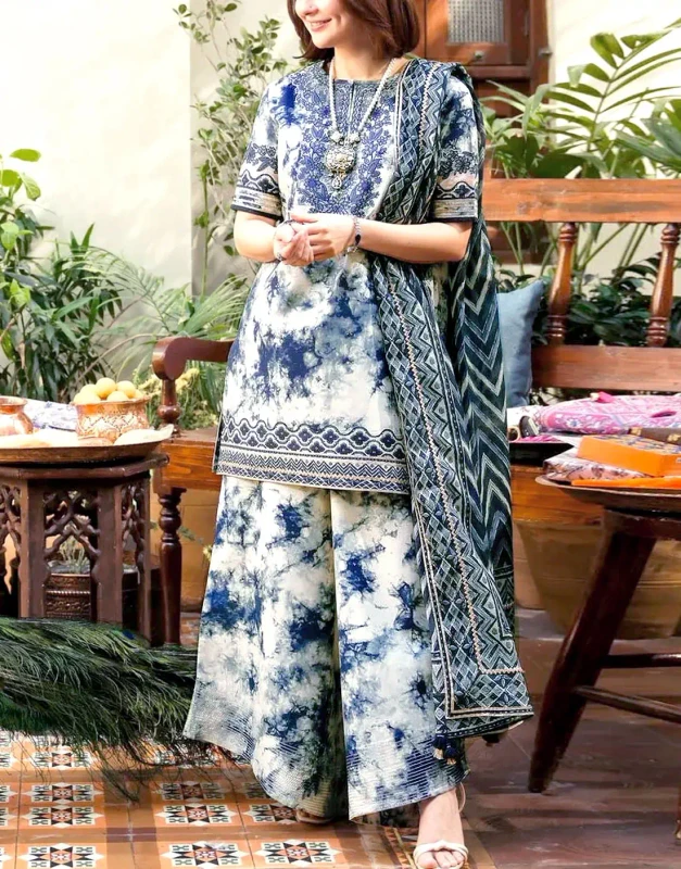 Digital Print 3-piece Suit — Graceful Quiet Choice