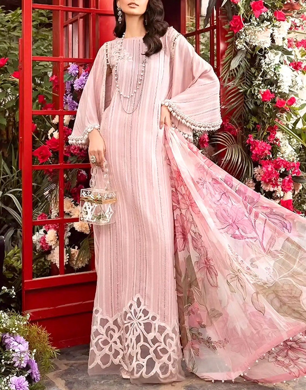 Chiffon Suit — Embroidered Detail, Easy Wear