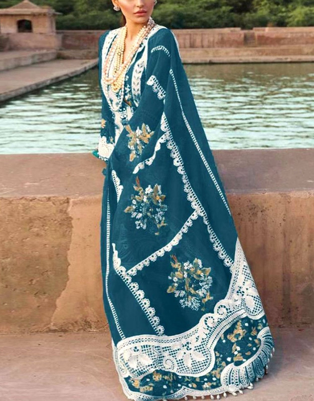 Embroidered Organza Suit — Relaxed Easy Wear