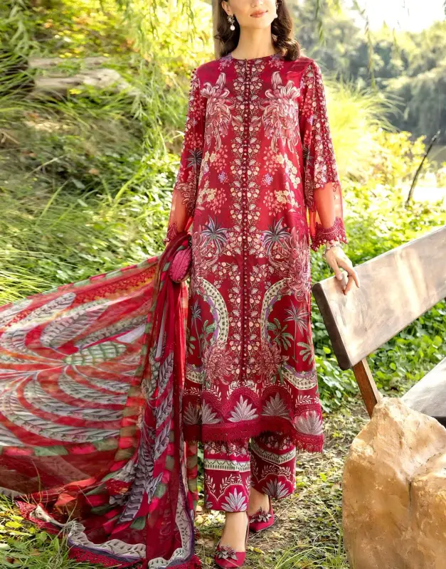 Chiffon Suit — Embroidered Detail, Quiet Choice