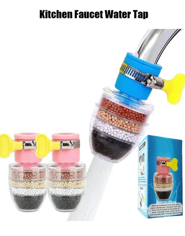 Kitchen faucet tap water filter chlorine lead purifier - chrome finish ABS housing for Pakistani kitchen